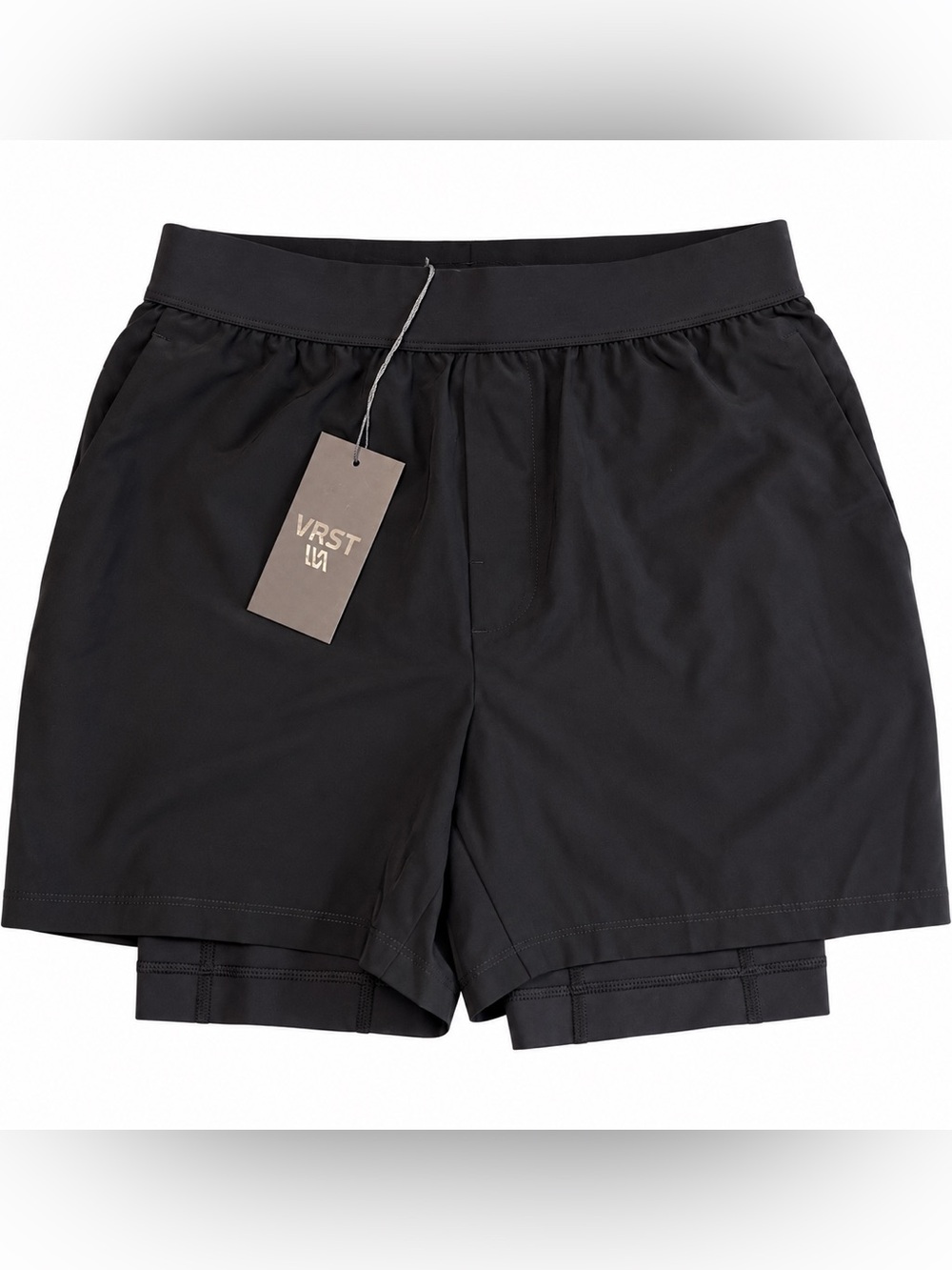 VRST Men’s Black Active Dual-Layer Shorts size small